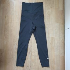 Nike One High-Rise Leggings Maternity Small Short Grey Running Tights